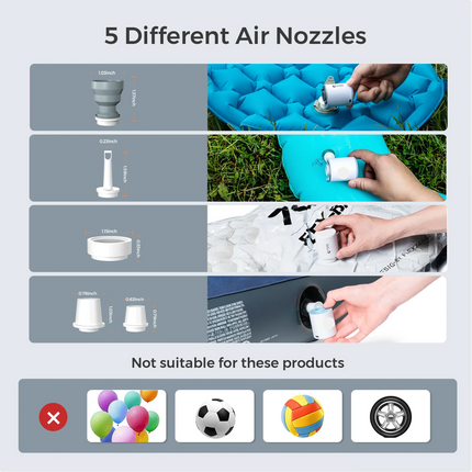 Outdoor Companion | Rechargeable Mini Air Pump with USB Charging | Effortless Inflation for Camping and Beach Trips 3
