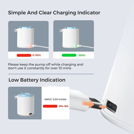 Outdoor Companion | Rechargeable Mini Air Pump with USB Charging | Effortless Inflation for Camping and Beach Trips 4