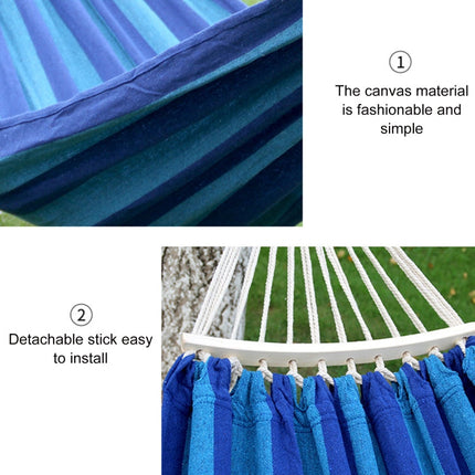 Outdoor Double Thick Canvas Hammock with Reinforced Safety Ropes | Portable & Durable for Ultimate Relaxation 2