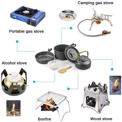 Outdoor Essentials | Camping Travel Cookware Kit with Versatile Cooking Functions | Lightweight Set for Easy Meal Preparation 2