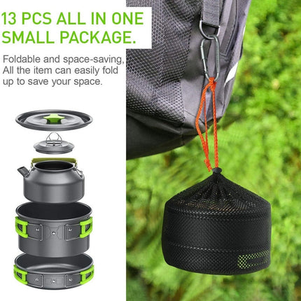 Outdoor Essentials | Camping Travel Cookware Kit with Versatile Cooking Functions | Lightweight Set for Easy Meal Preparation 3