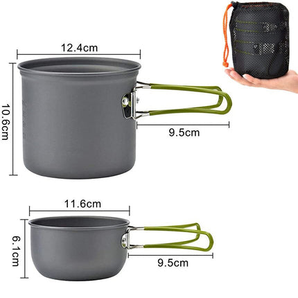 Outdoor Essentials | Camping Travel Cookware Kit with Versatile Cooking Functions | Lightweight Set for Easy Meal Preparation 7