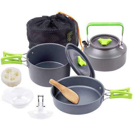 Outdoor Essentials | Camping Travel Cookware Kit with Versatile Cooking Functions | Lightweight Set for Easy Meal Preparation 9