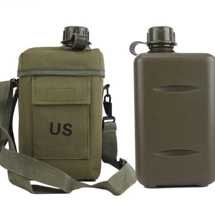 Outdoor Essentials | Hiking Canteen Water Bottle with 2L Capacity | Lightweight Design for Hydration on the Go 0