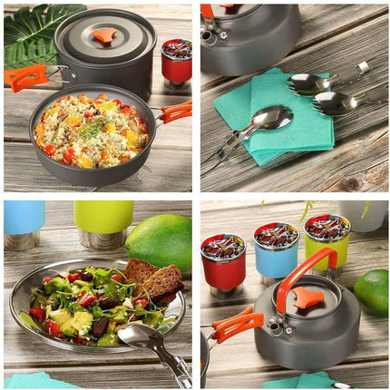 Outdoor Essentials | Portable Gas Camping Stove Set with Lightweight Cookware | Compact Gear for Hiking and Picnics 3