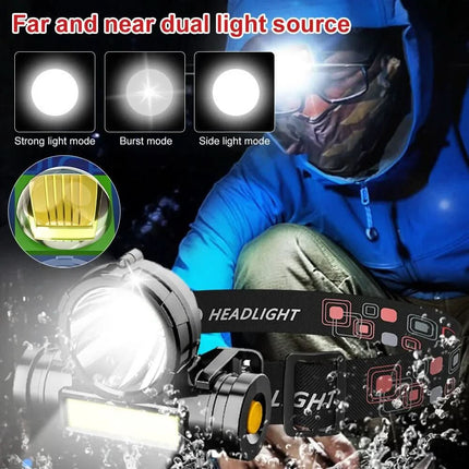 Outdoor Essentials | Rechargeable LED Headlamp with Strong Lighting | Lightweight & Compact for Camping and Hiking 3