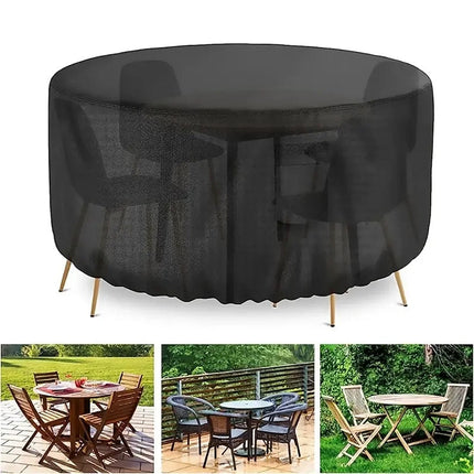 Outdoor Furniture Cover | Waterproof Round Cover with UV Protection | Durable Shield for Garden Furniture 0