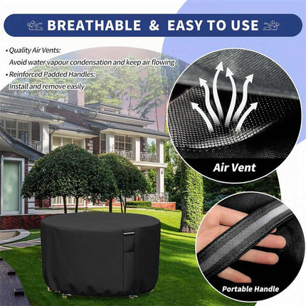 Outdoor Furniture Cover | Waterproof Round Cover with UV Protection | Durable Shield for Garden Furniture 3
