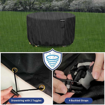 Outdoor Furniture Cover | Waterproof Round Cover with UV Protection | Durable Shield for Garden Furniture 5