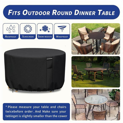 Outdoor Furniture Cover | Waterproof Round Cover with UV Protection | Durable Shield for Garden Furniture 6