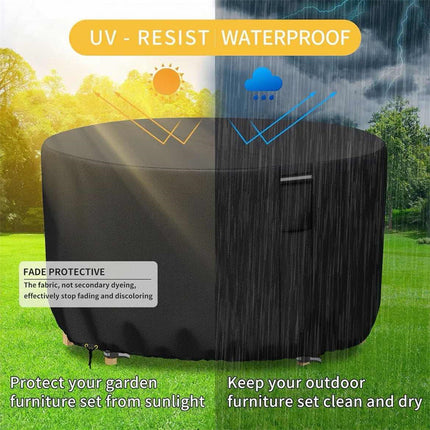 Outdoor Furniture Cover | Waterproof Round Cover with UV Protection | Durable Shield for Garden Furniture 7