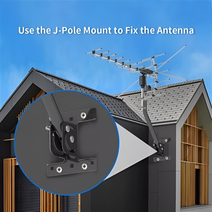 Outdoor HD TV Antenna | 360-Degree Rotation with Smart Signal Processor | Weather-Resistant Design for Crystal-Clear Reception 4