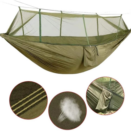 Outdoor Hammock | 2-Person Camping Hammock with Mosquito Net | Lightweight & Compact for Bug-Free Relaxation 2