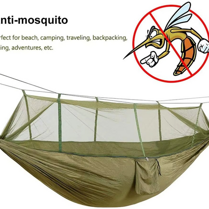 Outdoor Hammock | 2-Person Camping Hammock with Mosquito Net | Lightweight & Compact for Bug-Free Relaxation 3