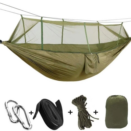 Outdoor Hammock | 2-Person Camping Hammock with Mosquito Net | Lightweight & Compact for Bug-Free Relaxation 4