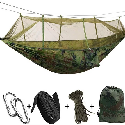 Outdoor Hammock | 2-Person Camping Hammock with Mosquito Net | Lightweight & Compact for Bug-Free Relaxation 7