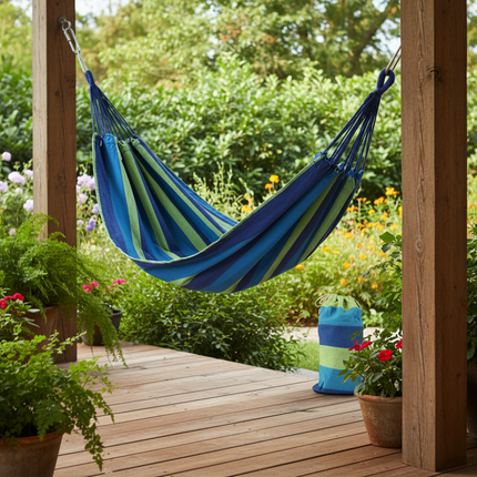 Outdoor Hammock | Portable Double Hammock with Easy Setup | Comfortable Relaxation for Camping and Backyard 1