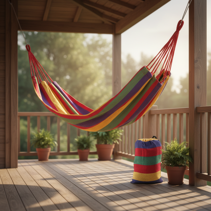 Outdoor Hammock | Portable Double Hammock with Easy Setup | Comfortable Relaxation for Camping and Backyard 2