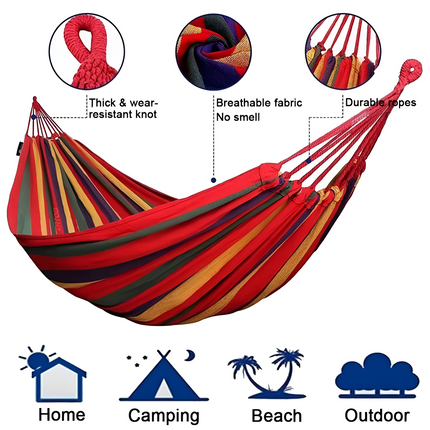 Outdoor Hammock | Portable Double Hammock with Easy Setup | Comfortable Relaxation for Camping and Backyard 5