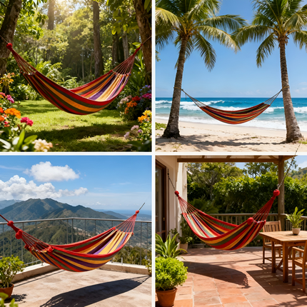 Outdoor Hammock | Portable Double Hammock with Easy Setup | Comfortable Relaxation for Camping and Backyard 6