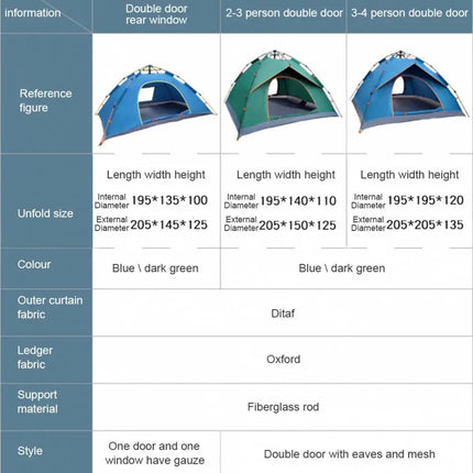 Outdoor Haven | Pop Up Camping Tent with Automatic Setup | Spacious & Ventilated Design for Ultimate Comfort 4