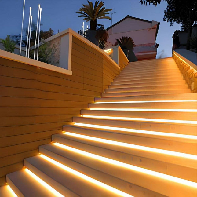 Outdoor LED Recessed Strip Light | Flexible Silicone Design with IP68 Waterproof Rating | Warm White Illumination for Gardens and Patios 0