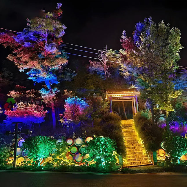 Outdoor Landscape Spot Light | Waterproof RGB LED with Adjustable Power Options | Ideal for Garden and Patio Illumination 0