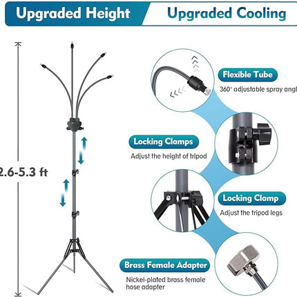 Outdoor Misting System | Adjustable Height Water Mister with Fine Mist for Efficient Patio Cooling 1