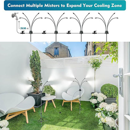 Outdoor Misting System | Adjustable Height Water Mister with Fine Mist for Efficient Patio Cooling 5