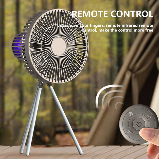 Outdoor Mood Light | Portable Fan with LED Ambiance & Rechargeable Battery | Ideal for Summer Nights Camping 1