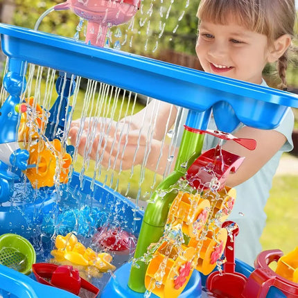Outdoor Play Table | All-in-One Sand and Water Table with Multi-Section Design | Engaging Play for Kids 3