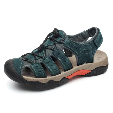 Outdoor Sandals | Genuine Leather Hiking Sandals with Elastic Strap | Comfortable Casual Footwear for Summer Adventures 11