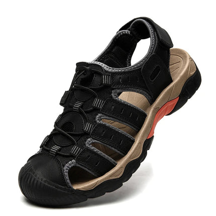 Outdoor Sandals | Genuine Leather Hiking Sandals with Elastic Strap | Comfortable Casual Footwear for Summer Adventures 9
