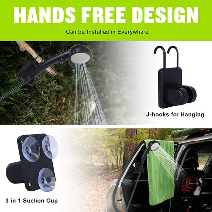 Outdoor Shower Pump | Portable Rechargeable Camping Shower with LED Display | Ideal for Hiking and Beach Trips 3