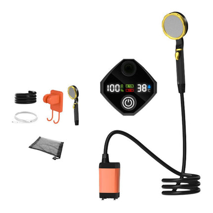 Outdoor Shower Pump | Portable Rechargeable Camping Shower with LED Display | Ideal for Hiking and Beach Trips 9