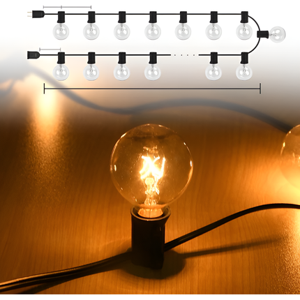Outdoor String Lights | LED Ball Design with Waterproof Features | Energy-Efficient Patio Lights for Versatile Ambiance 1