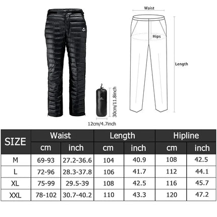 Outdoor Thermal Goose Down Trousers | Lightweight Waterproof Insulated Pants for Extreme Cold 7
