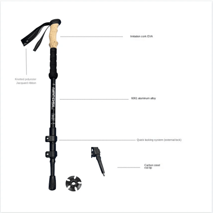 Outdoor Trekking Poles | Collapsible Hiking Sticks with Lightweight Aluminum Design | Durable Support for All Terrains 5