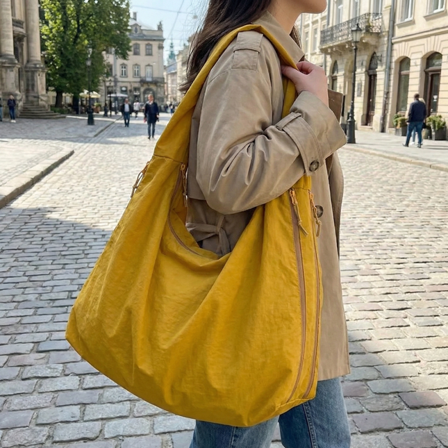 Oversized Slouchy Shoulder Bag with Four Exterior Pockets | Stylish and Functional Shoulder Bags for Women 1