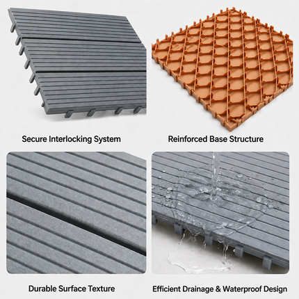 Interlocking Deck Tiles, PVC Flooring for Balcony and Garden – image 4