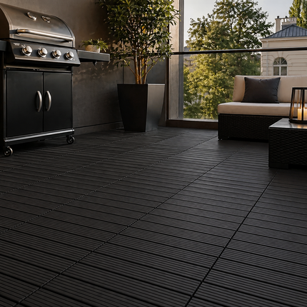 Interlocking Deck Tiles, PVC Flooring for Balcony and Garden