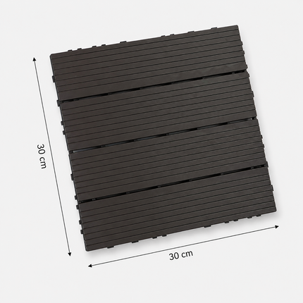 Interlocking Deck Tiles, Outdoor Patio Tiles in Snap Together Sets