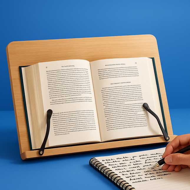 PageLift | Wooden Book Stand with Adjustable Height & Foldable Design | Ergonomic Support for Hands-Free Reading 0