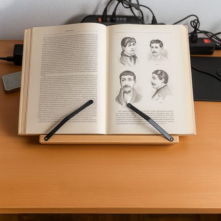 PageLift | Wooden Book Stand with Adjustable Height & Foldable Design | Ergonomic Support for Hands-Free Reading 6