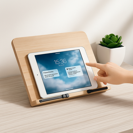 PageLift | Wooden Book Stand with Adjustable Height & Foldable Design | Ergonomic Support for Hands-Free Reading 7