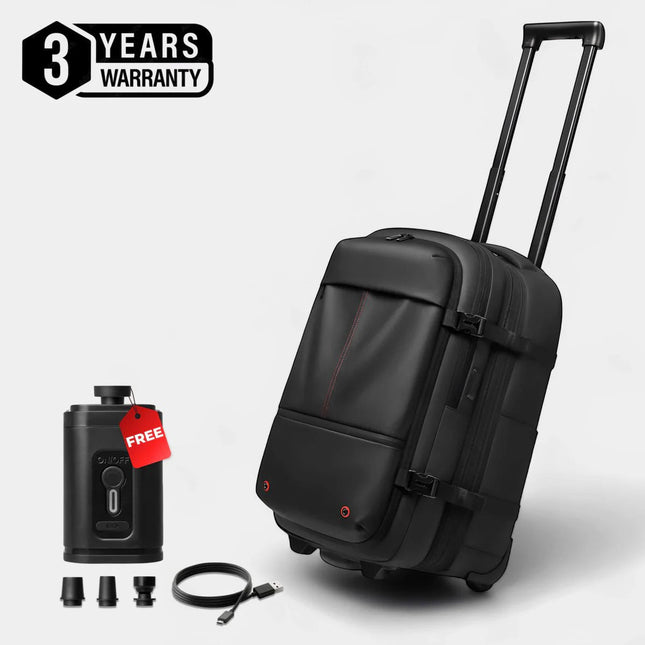 PakkyRoll | Rolling Backpack with Wheels & Vacuum Compression | Airline Approved Carry-On for Efficient Travel 1