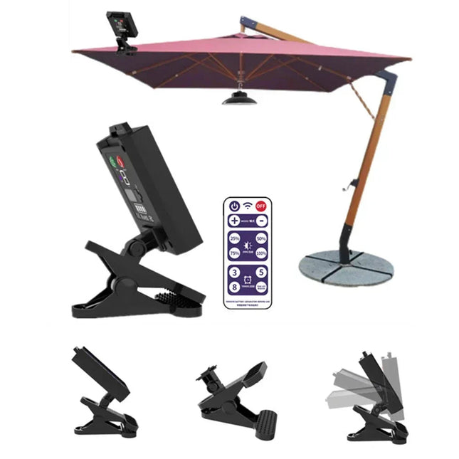 Patio Umbrella with Solar Lights | Remote-Controlled Brightness & Timer | Eco-Friendly Illumination for Outdoor Gatherings 0