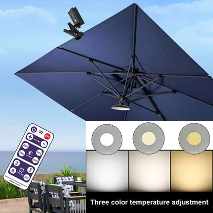 Patio Umbrella with Solar Lights | Remote-Controlled Brightness & Timer | Eco-Friendly Illumination for Outdoor Gatherings 3