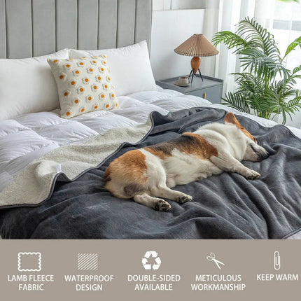 Waterproof Blanket for Dogs and Cats, Reversible Fleece Dog Blanket – image 4