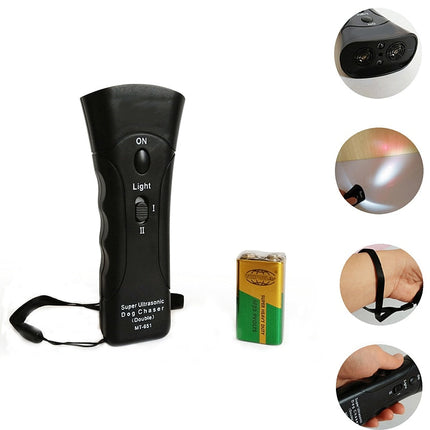 Ultrasonic Dog Repeller with LED Flashlight, Handheld Dog Trainer to Stop Dog Barking – image 8